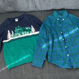 Toddler boy Christmas sweater & shirt